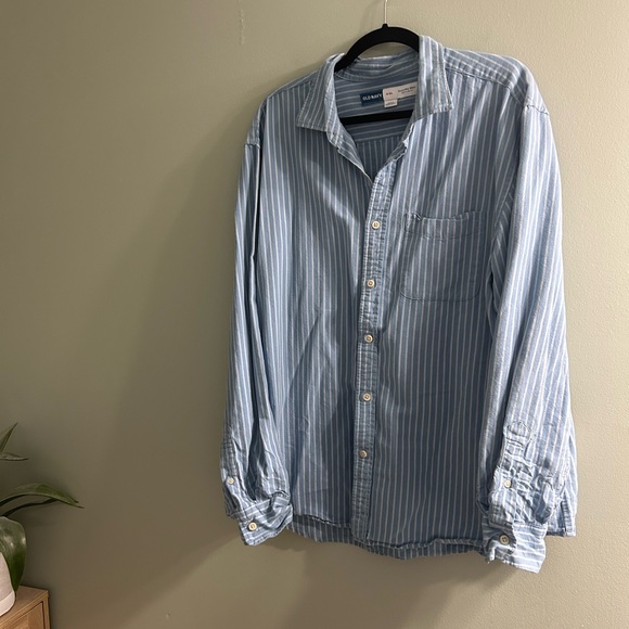 Old Navy Tops - Old navy everyday pinstripe button up shirt top